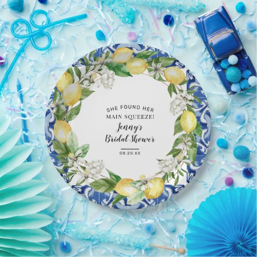 Sie fand ihr Haupt Squeeze Lemon Brautparty Pappteller (Party)