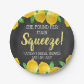 Sie fand ihr Haupt Squeeze Lemon Brautparty Pappteller (Vorderseite)