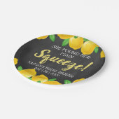 Sie fand ihr Haupt Squeeze Lemon Brautparty Pappteller (Schrägansicht)