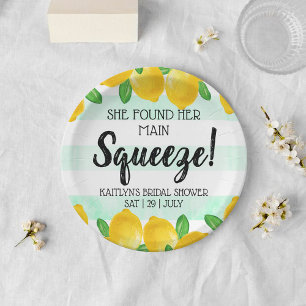 Sie fand ihr Haupt Squeeze Lemon Brautparty Pappteller