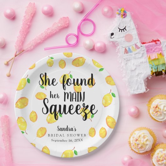 Sie fand ihr Haupt Squeeze Lemon Brautparty Pappteller (Party)