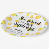 Sie fand ihr Haupt Squeeze Lemon Brautparty Pappteller (Schrägansicht)
