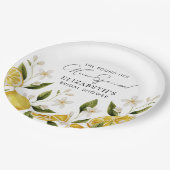 Sie fand ihr Haupt Squeeze Lemon Brautparty Pappteller (Schrägansicht)