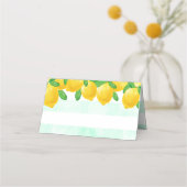 Sie fand ihr Haupt Squeeze Lemon Brautparty Platzkarte (Rückseite)