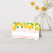 Sie fand ihr Haupt Squeeze Lemon Brautparty Platzkarte (Rückseite)