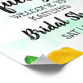 Sie fand ihr Haupt Squeeze Lemon Brautparty Poster (Ecke)