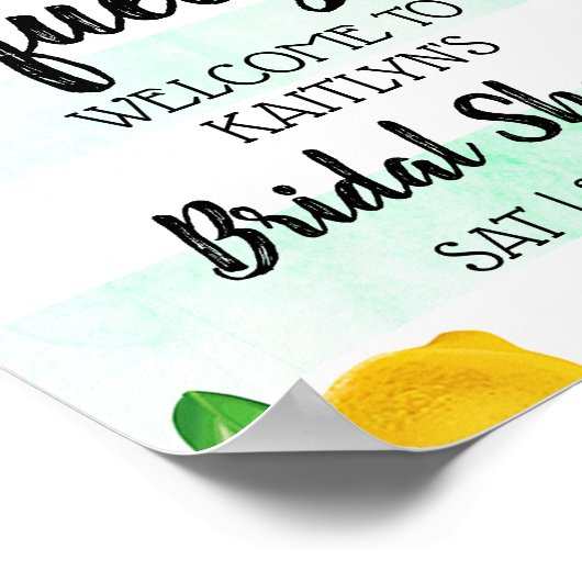 Sie fand ihr Haupt Squeeze Lemon Brautparty Poster (Ecke)
