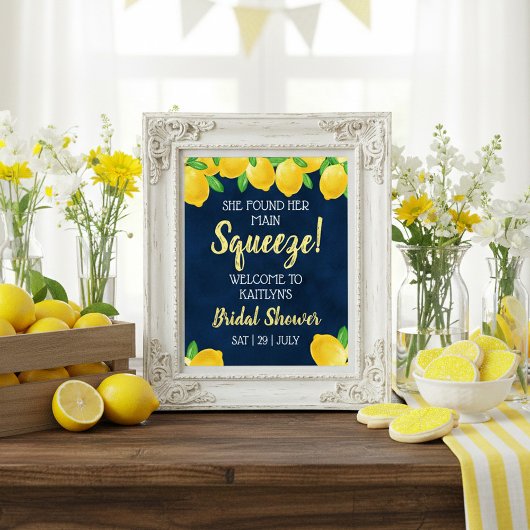 Sie fand ihr Haupt Squeeze Lemon Brautparty Poster
