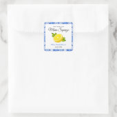 Sie fand ihr Haupt Squeeze Lemon Brautparty Quadratischer Aufkleber (Tasche)