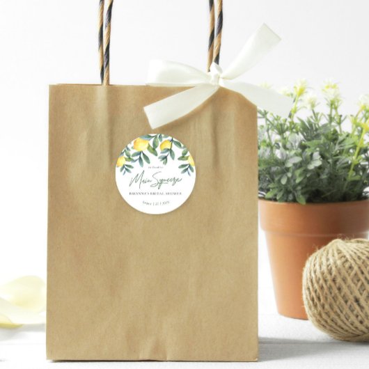 Sie fand ihr Haupt Squeeze Lemon Brautparty Runder Aufkleber