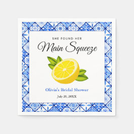 Sie fand ihr Haupt Squeeze Lemon Brautparty Serviette
