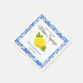 Sie fand ihr Haupt Squeeze Lemon Brautparty Serviette (Ecke)