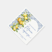 Sie fand ihr Haupt Squeeze Lemon Brautparty Serviette (Ecke)