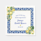 Sie fand ihr Haupt Squeeze Lemon Brautparty Serviette (Vorderseite)