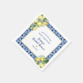 Sie fand ihr Haupt Squeeze Lemon Brautparty Serviette (Ecke)