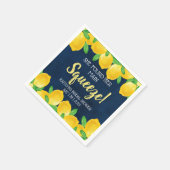 Sie fand ihr Haupt Squeeze Lemon Brautparty Serviette (Ecke)