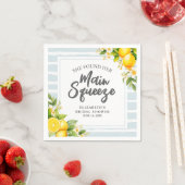 Sie fand ihr Haupt Squeeze Lemon Brautparty Serviette (Beispiel)