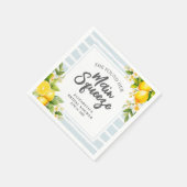 Sie fand ihr Haupt Squeeze Lemon Brautparty Serviette (Ecke)