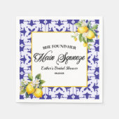 Sie fand ihr Haupt Squeeze Lemon Brautparty Serviette (Vorderseite)