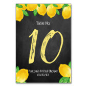 Sie fand ihr Haupt Squeeze Lemon Brautparty Tischnummer (Vorderseite)