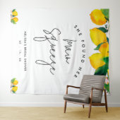 Sie fand ihr Haupt Squeeze Lemon Brautparty Wandteppich (Beispiel (Horizontal))