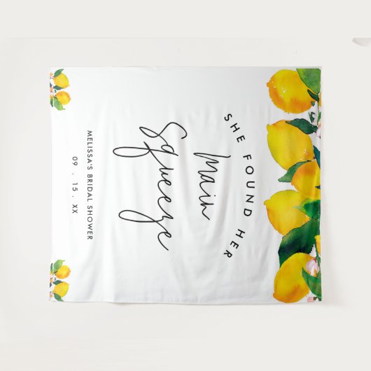 Sie fand ihr Haupt Squeeze Lemon Brautparty Wandteppich (Vorderseite (Horizontal))