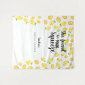 Sie fand ihr Haupt Squeeze Lemon Brautparty Wandteppich (Vorderseite (Horizontal))