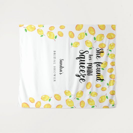 Sie fand ihr Haupt Squeeze Lemon Brautparty Wandteppich (Vorderseite (Horizontal))