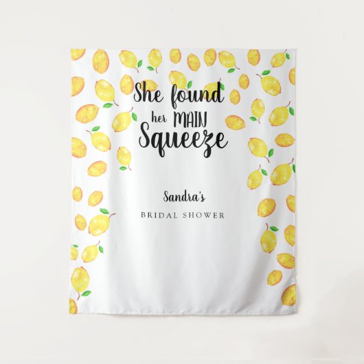 Sie fand ihr Haupt Squeeze Lemon Brautparty Wandteppich (Vorderseite)