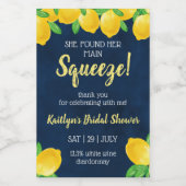 Sie fand ihr Haupt Squeeze Lemon Brautparty Weinetikett (Einzelnes Label)