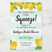 Sie fand ihr Haupt Squeeze Lemon Brautparty Weinetikett (Einzelnes Label)