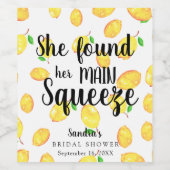 Sie fand ihr Haupt Squeeze Lemon Brautparty Weinetikett (Einzelnes Label)