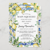 Sie fand ihr Haupt Squeeze Lemon Hen Party Einladung (Vorne/Hinten)