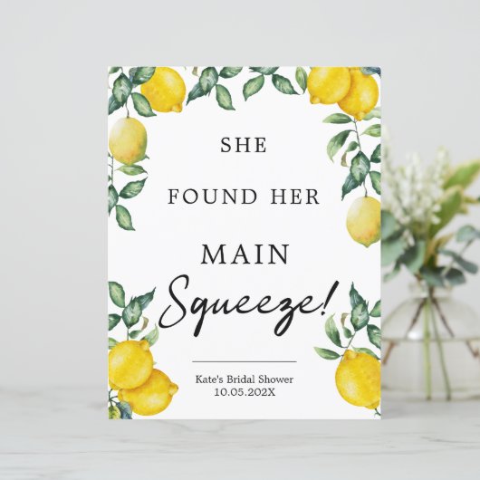 Sie fand ihr Haupt-Squeeze-Lemons-Brautparty (Stehend Vorderseite)