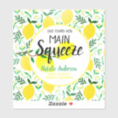 Sie fand ihr Haupt-Squeeze-Lemons-Brautparty Aufkleber (Blatt)