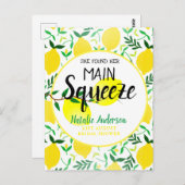 Sie fand ihr Haupt-Squeeze-Lemons-Brautparty Postkarte (Vorne/Hinten)