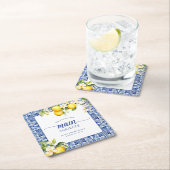 Sie fand ihr Haupt-Squeeze-Lemons-Brautparty Rechteckiger Pappuntersetzer (Vor Ort)