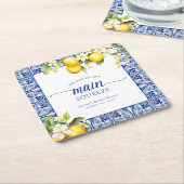 Sie fand ihr Haupt-Squeeze-Lemons-Brautparty Rechteckiger Pappuntersetzer (angewinkelt)