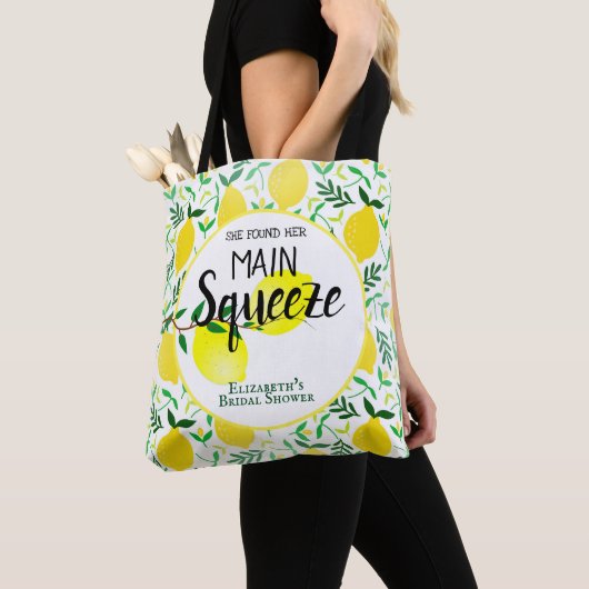 Sie fand ihr Haupt-Squeeze-Lemons-Brautparty Tasche (Von Nahem)