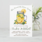 Sie fand ihr Haupt-Squeeze, Limonade-Brautparty Einladung (Stehend Vorderseite)