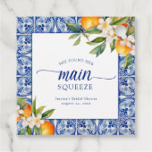 Sie fand ihr Haupt-Squeeze-Orangen-Brautparty Geschenkanhänger (Rückseite)