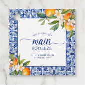 Sie fand ihr Haupt-Squeeze-Orangen-Brautparty Geschenkanhänger (Vorderseite)