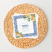 Sie fand ihr Haupt-Squeeze-Orangen-Brautparty Serviette