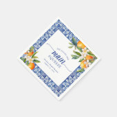 Sie fand ihr Haupt-Squeeze-Orangen-Brautparty Serviette (Ecke)