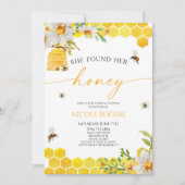Sie fand ihr Honey Bee Beehive Brautparty Einladung (Vorderseite)