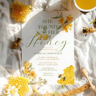 Sie fand ihr Honey Bee Floral Brautparty Einladung