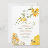 Sie fand ihr Honey Bee Floral Brautparty Einladung (Vorderseite)