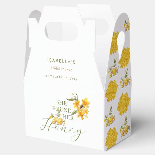 Sie fand ihr Honey Bee Floral Brautparty Geschenkschachtel (Geöffnet)