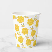 Sie fand ihr Honey Bee Floral Brautparty Pappbecher (Rückseite)