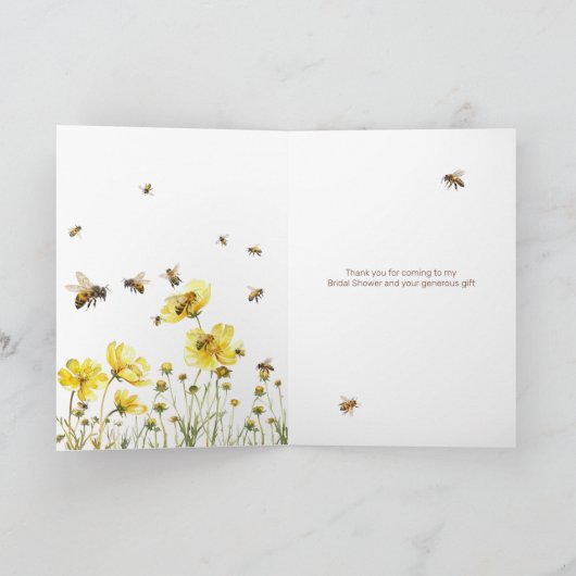 Sie fand ihr Honey-Brautparty Dankeskarte (Innenseite)
